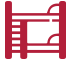 icon bunkbed, red