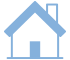 icon house, blue