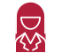 icon person in suit, red