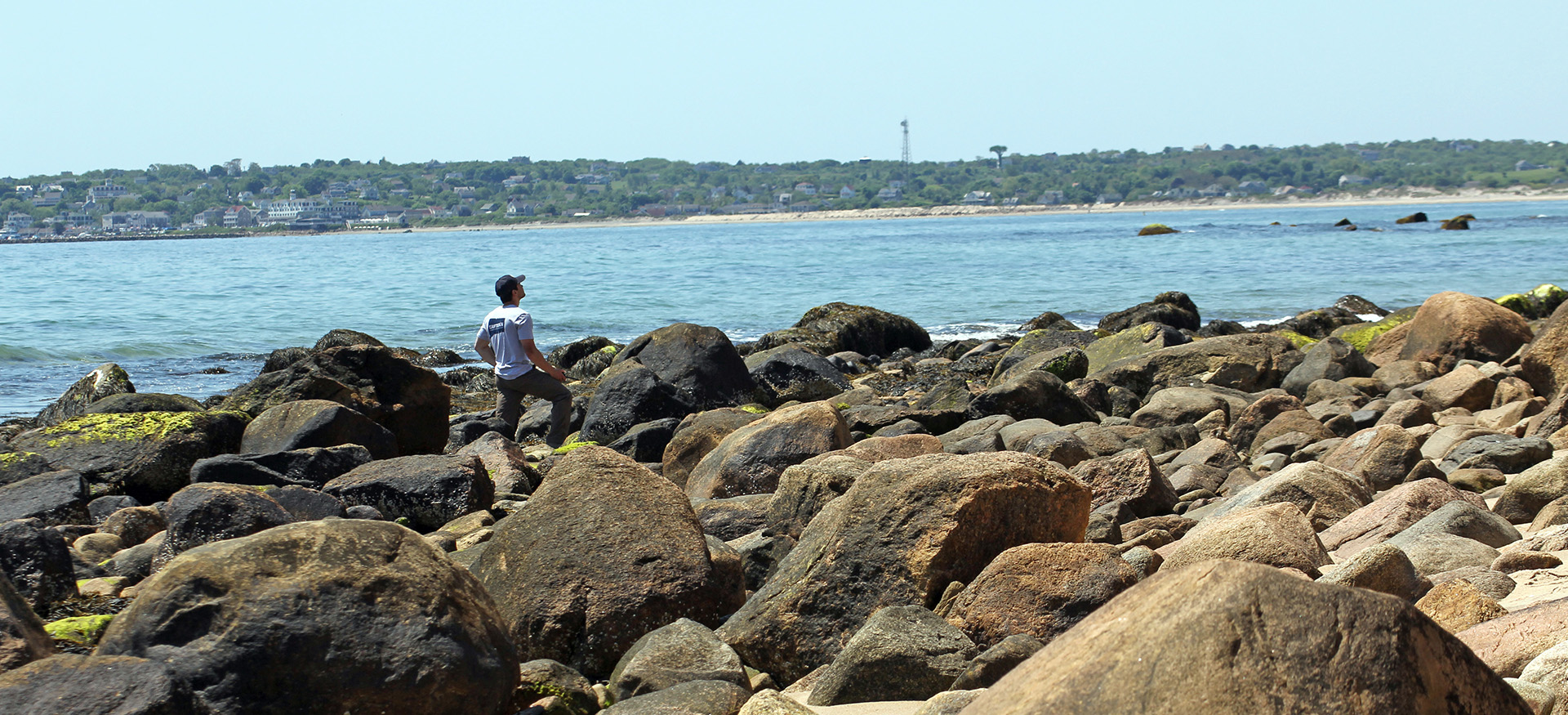 person observing the shoreline