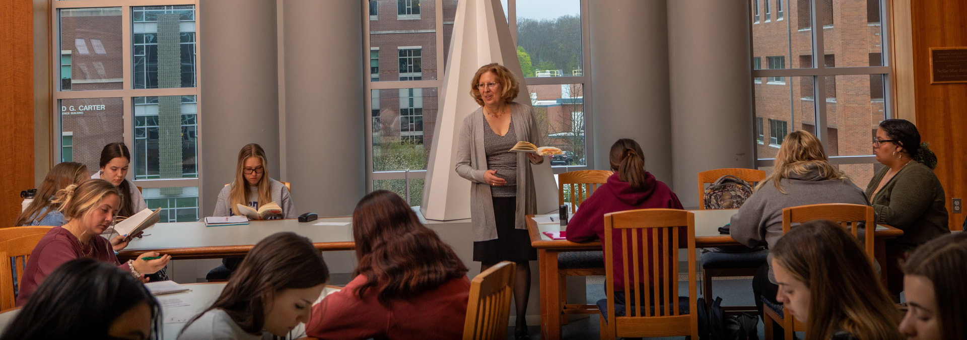 Professor Chirico teaching in front of class