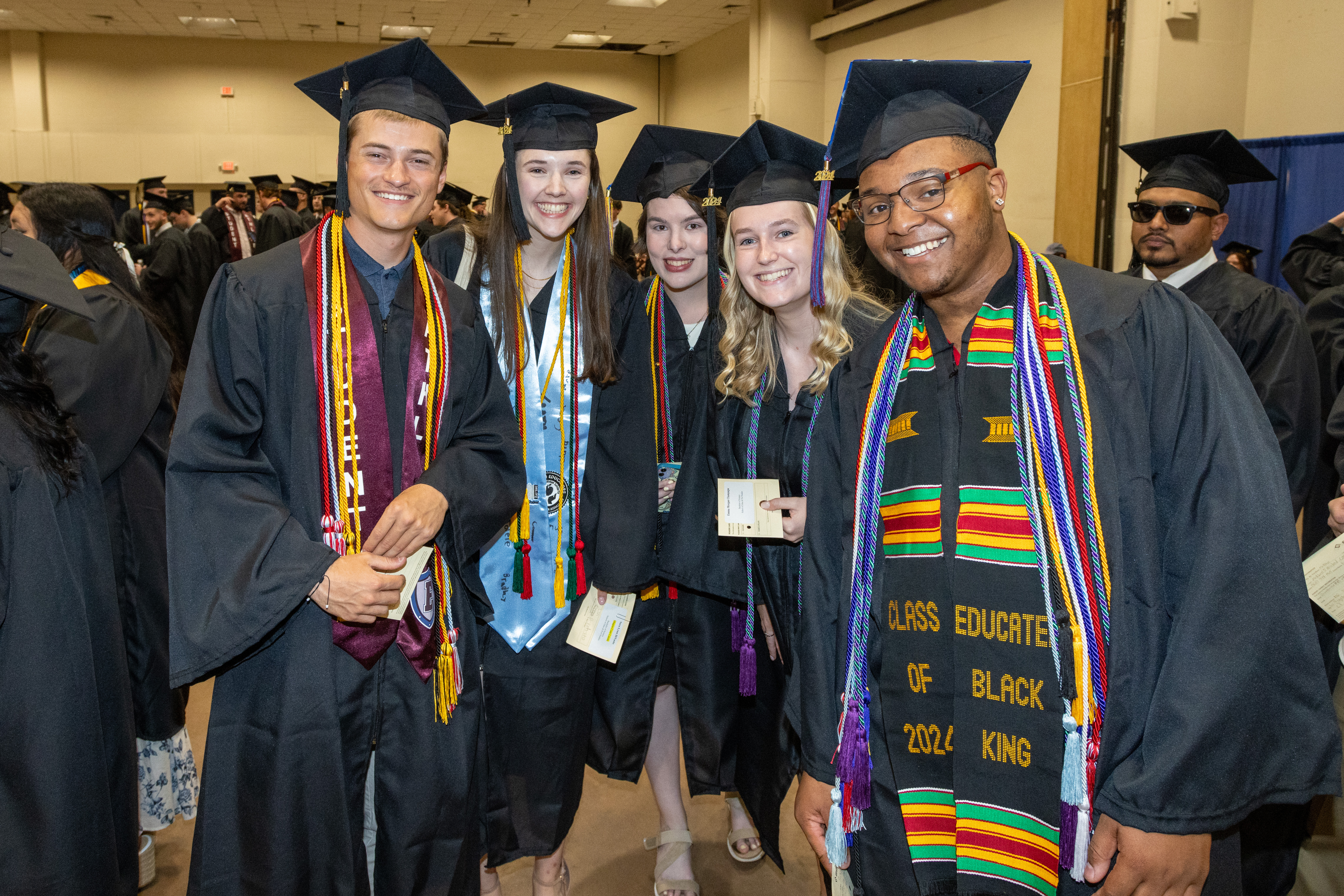 Friends gathered together during graduation