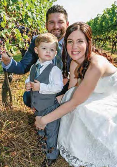 The Bessettes on their wedding day