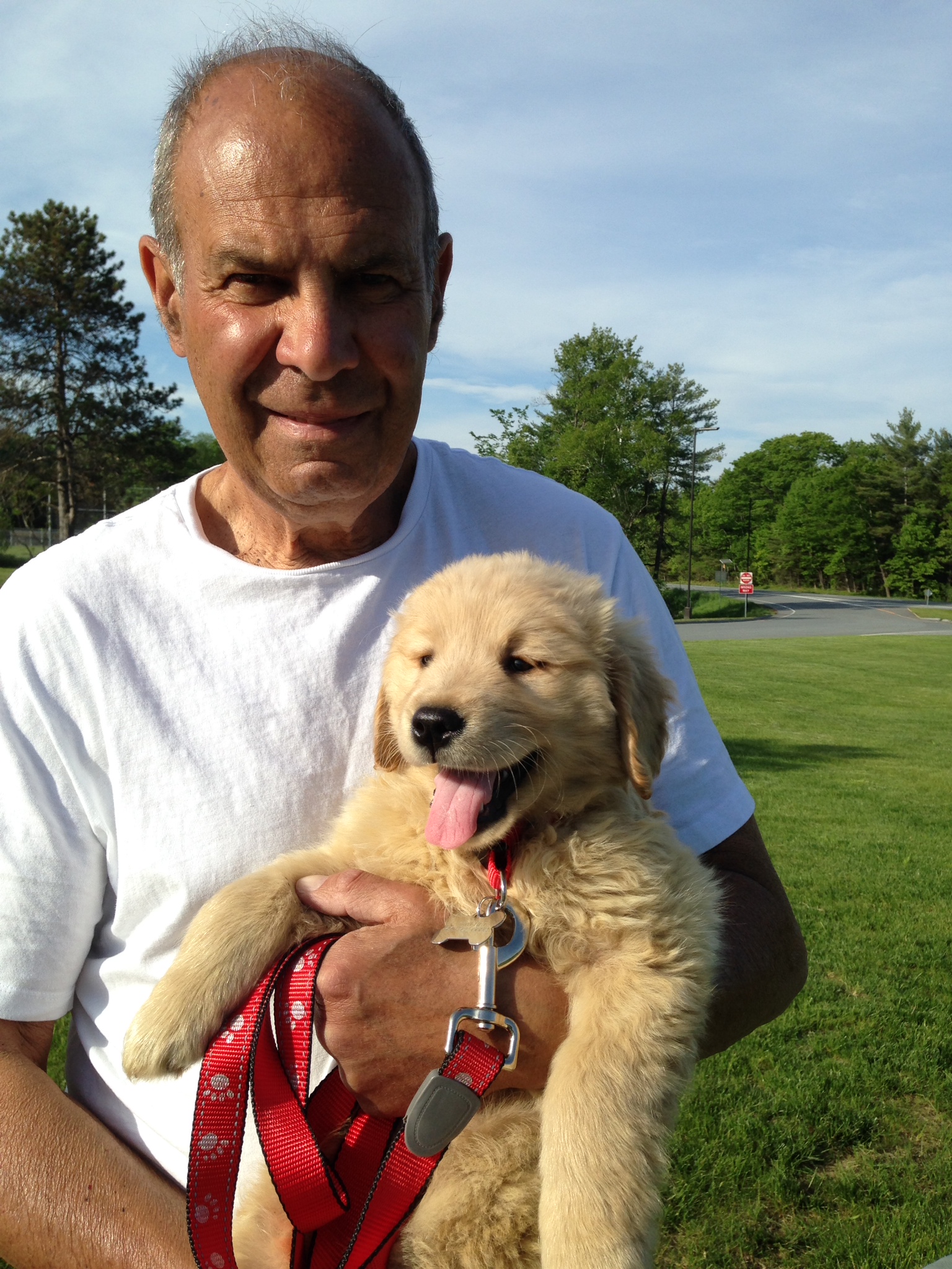 Mark Anthony and a puppy