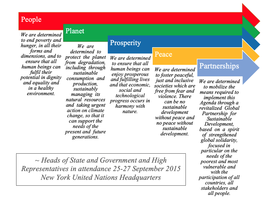 UN statements for the five p's