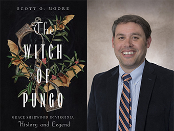 Moore and book cover