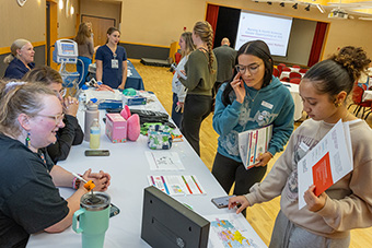 Students at nursing event