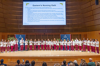 Nursing students at the White Coat ceremony.