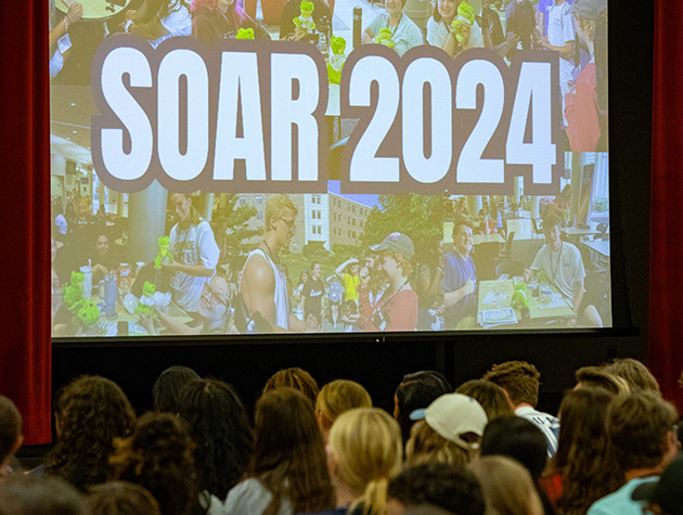 screen displaying SOAR 2024 during a presentation