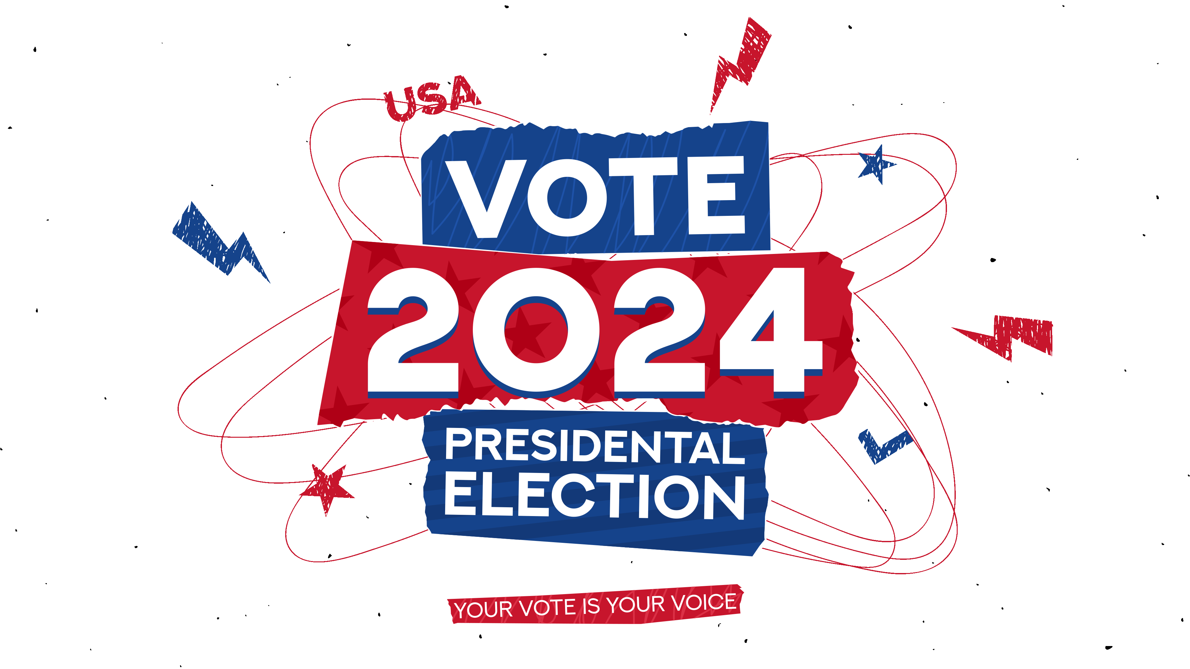 Vote 2024 - Presidential Election, USA - Your vote is your voice