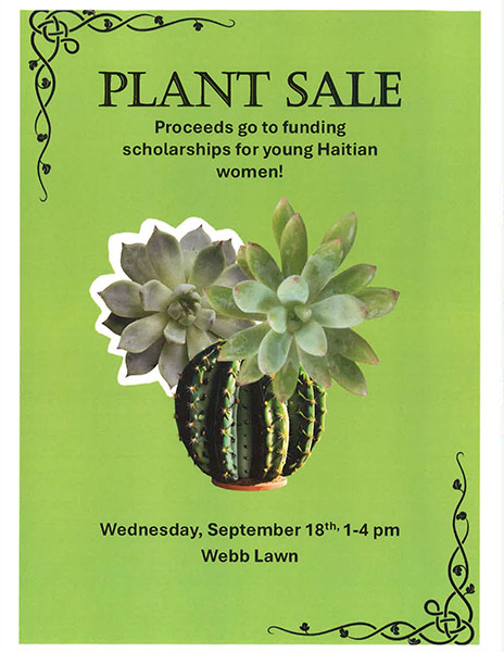 Flyer for plant sale